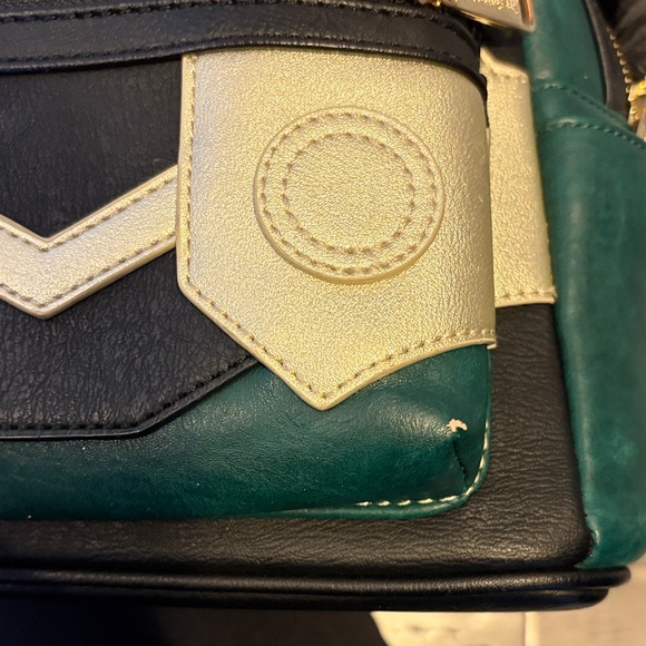 Loungefly Marvel Loki Green and Black leather Backpack - Picture 4 of 11